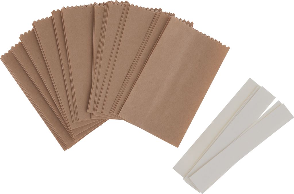 Rico Design Papiertüten Sterne Set Braun 24 Stk 5x8 cm Geschenkverpackung Klein