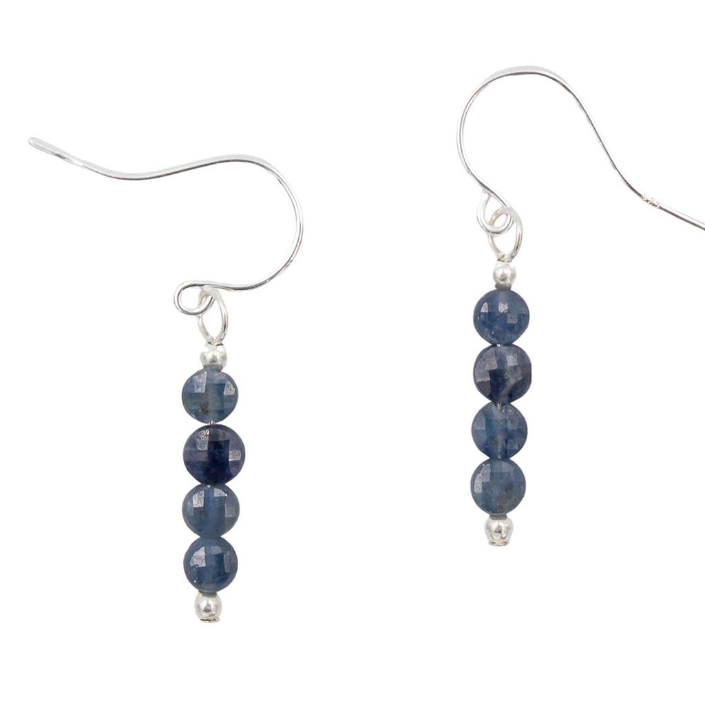 Earth Song Jewelry - Ohrringe aus Sterlingsilber mit schimmerndem Saphir Edelstein - Schmuck