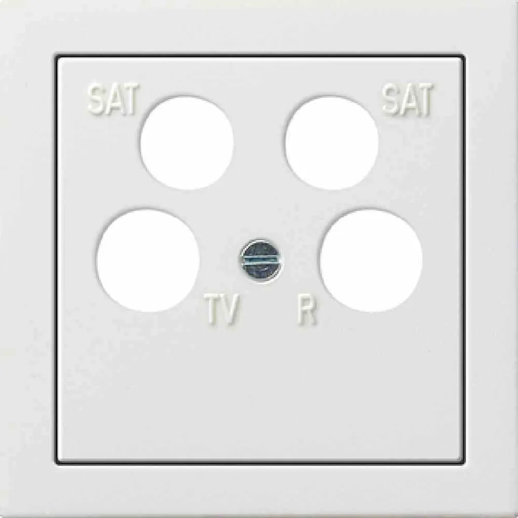 Panneau plein GIRA pour installation multimédia SAT 4f blanc brillant rws
