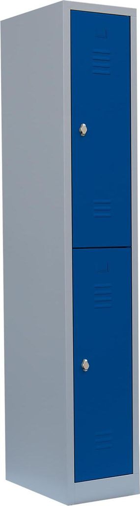 Spind Garderobenschrank Stahlschrank Doppelspind doppelstöckig 180 x 31,5 x 50cm