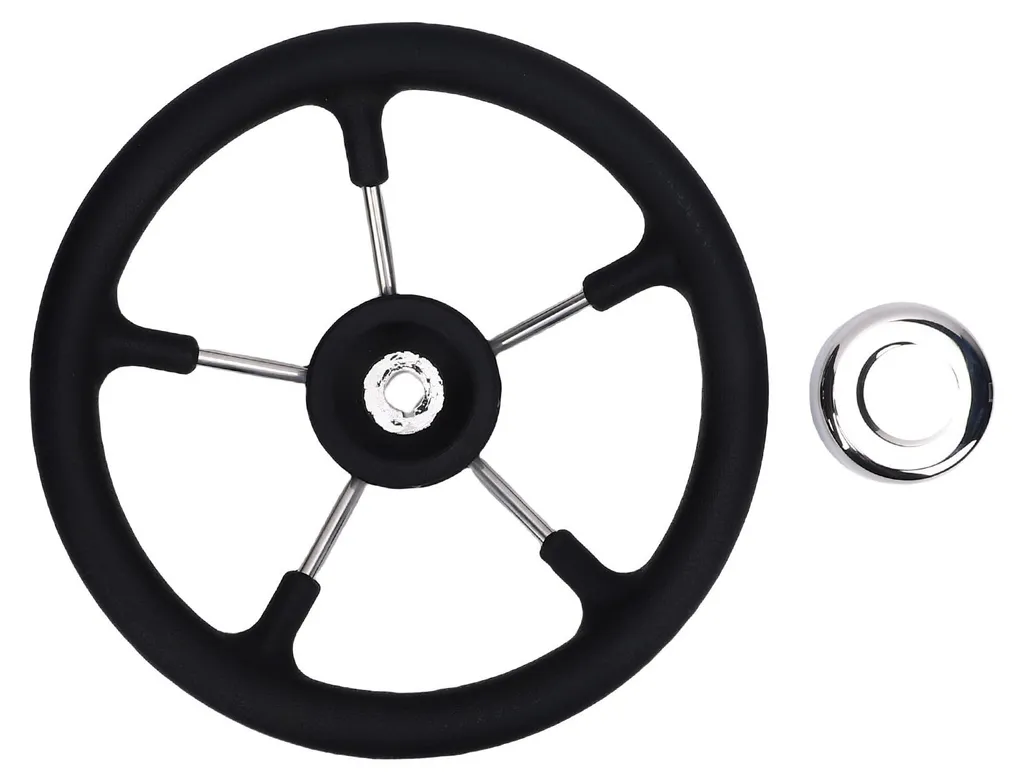 Volant de bateau inox antidérapant 13 pouces pour yacht et hors-bord