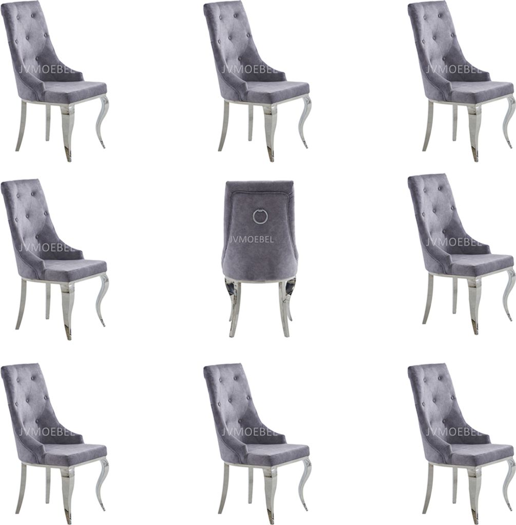 Design 8x Stühle Set Sessel Luxus Stuhl Gruppe Modern Esszimmer