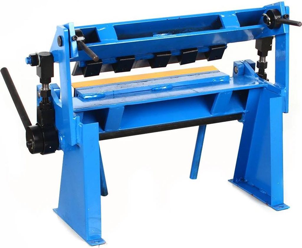 Blechbiegemaschine - Manuelle Abkantbank - Arbeitsbreite 305 mm - Blechstärke 1 mm - Winkel 0–135° - Gusseisen - Blau