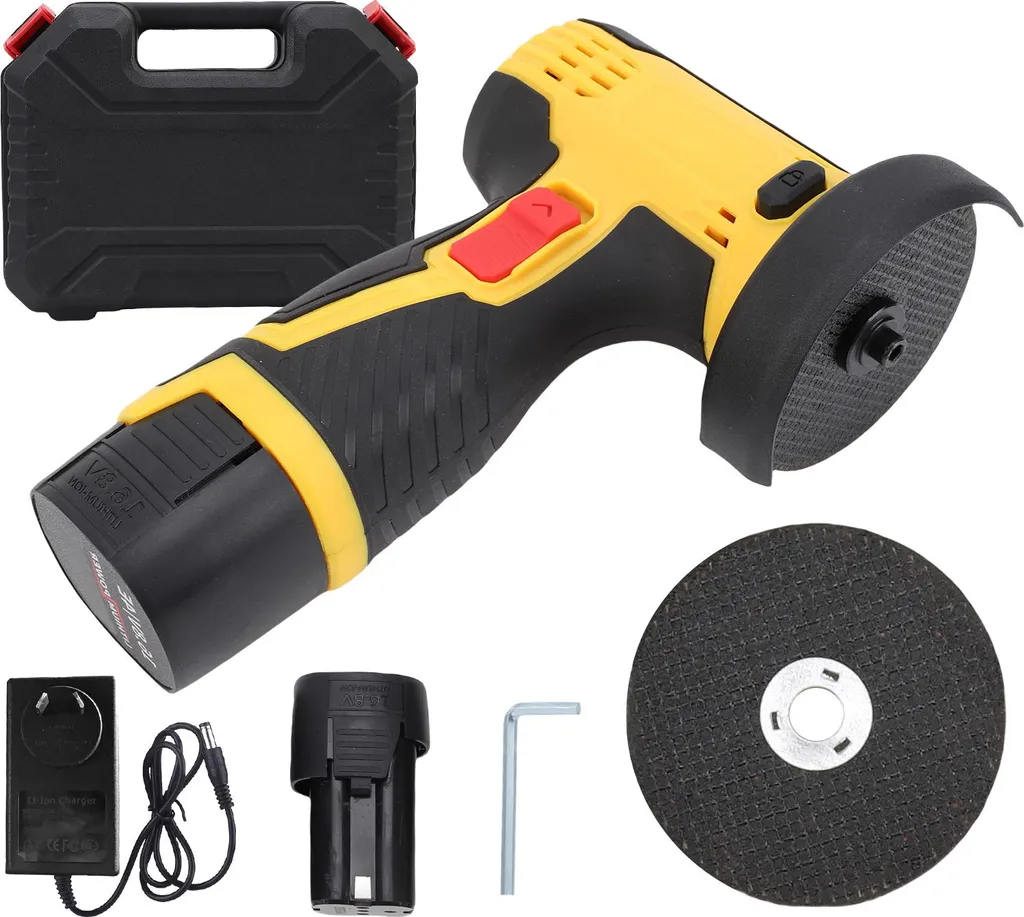Meuleuse d'angle sans fil 16,8V Brushless avec 2 batteries 1500 mAh