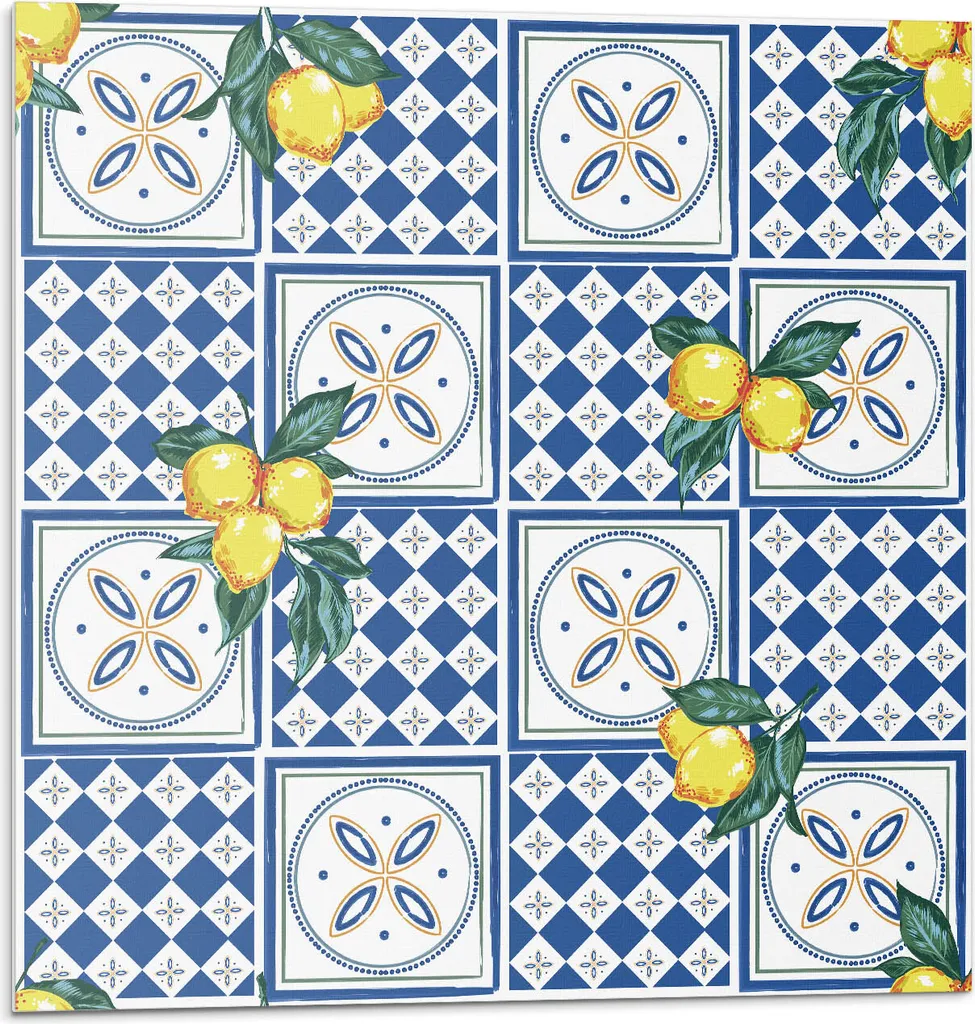 Piastrelle Adesive Limoni 30x30 cm | Rivestimento Vinile PVC Cucina