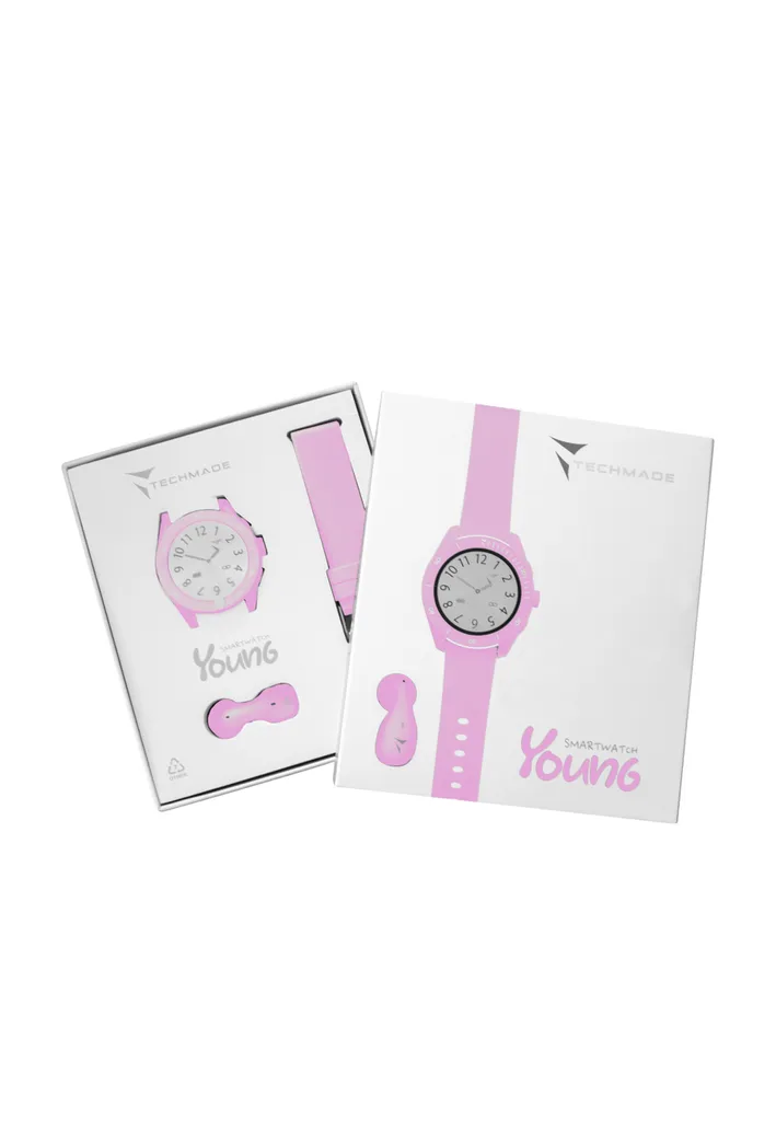 Montre Connectée Techmade Rosa Young - Bracelet Intelligent Mixte Rose