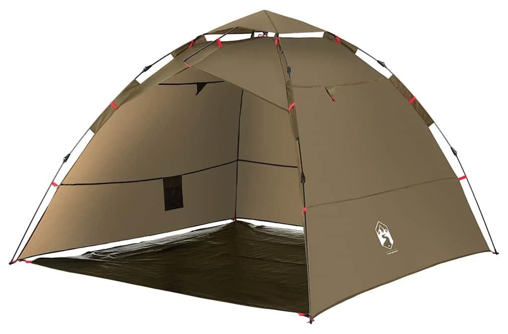 vidaXL Tente de pêche 4 personnes vert olive Quick Release Image du produit 