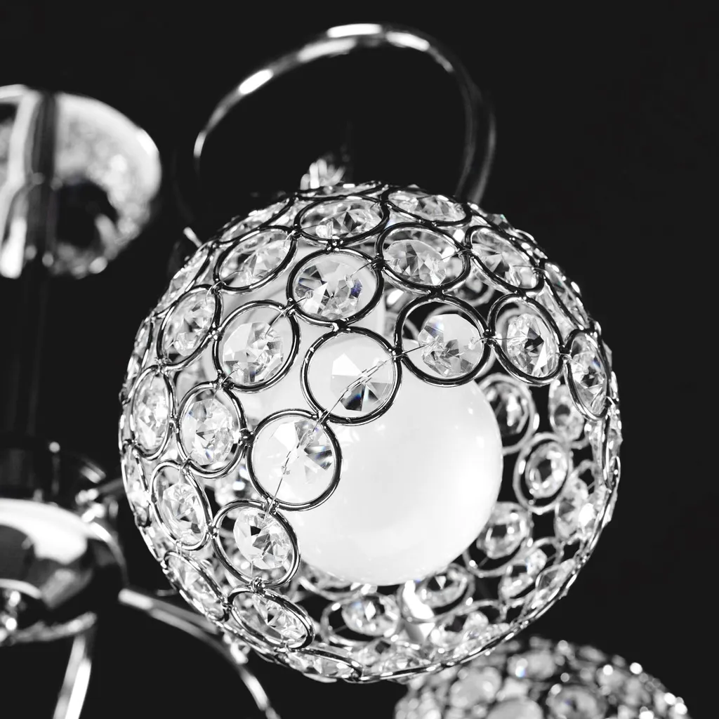 Lustre Suspension Grise Toolight APP636-5C pour Table à Manger Chic - 6
