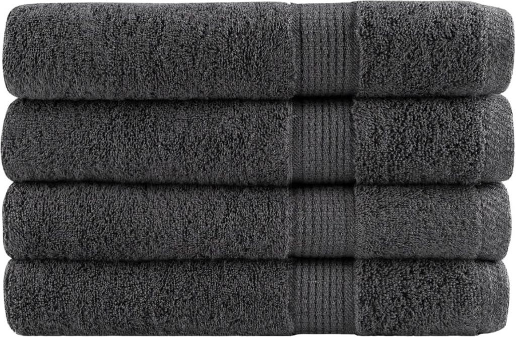 Premium Saunatücher SOLUND 4 Stk. Anthrazit 80x200 cm 600 g/m²