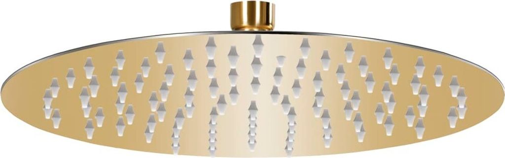 Regenbrause Edelstahl 25 cm Rund Golden