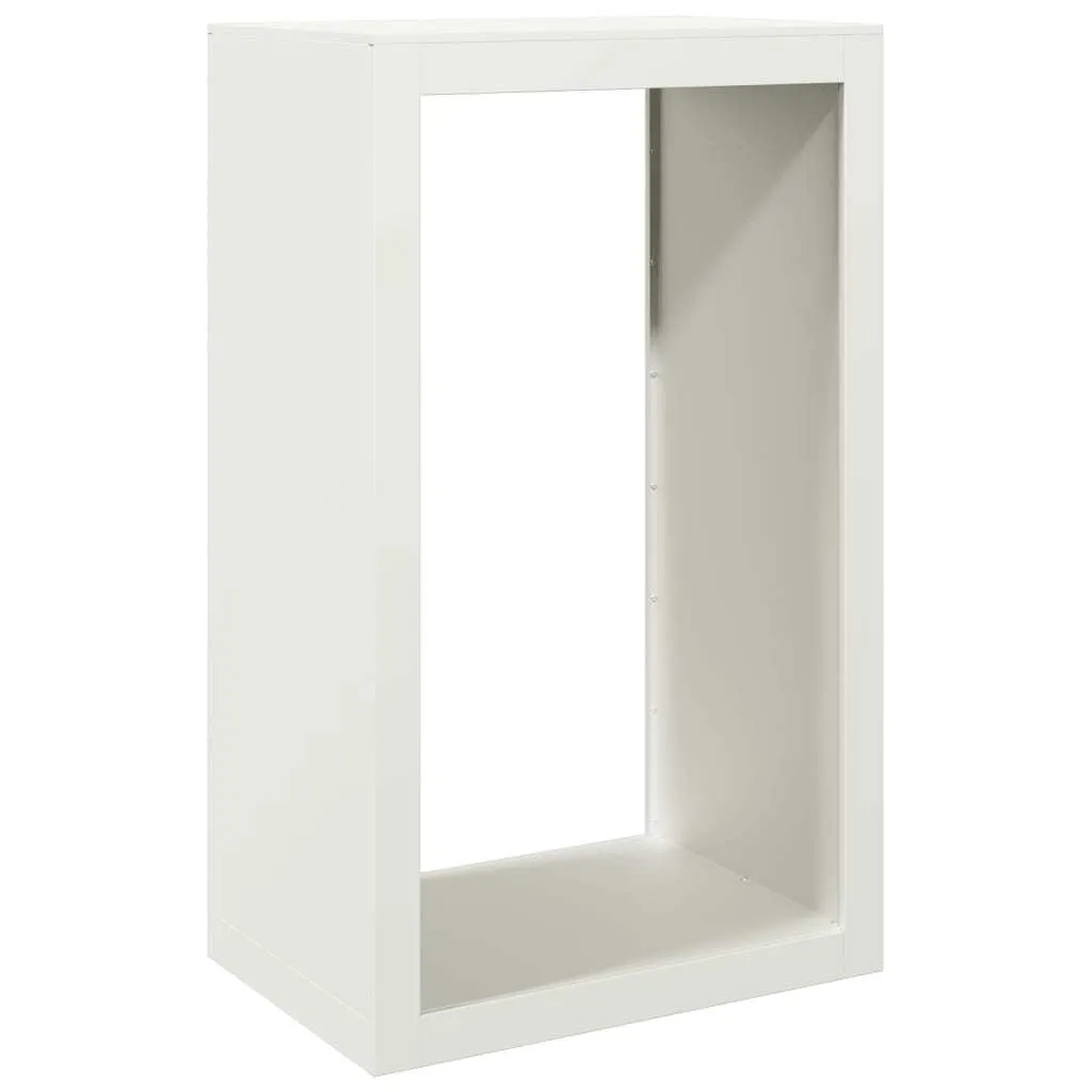 vidaXL Porta legna bianco 60x40x100 cm acciaio