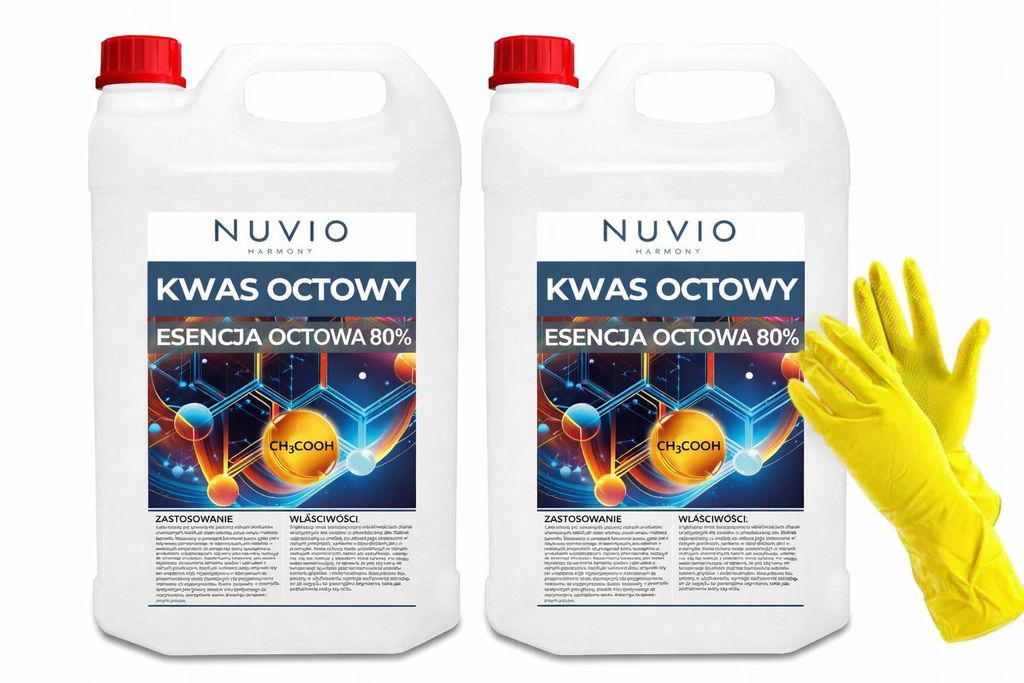 Kwas octowy 2 x 5L ESENCJA OCTOWA 80% (10L) 2x5L NUVIO  + Zdjęcie produktu 