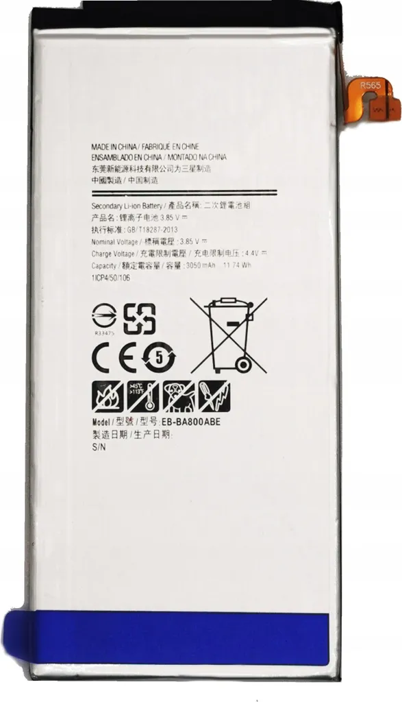 Batterie EB-BA800ABE 3050mAh pour Samsung A8 A800F Longue Durée