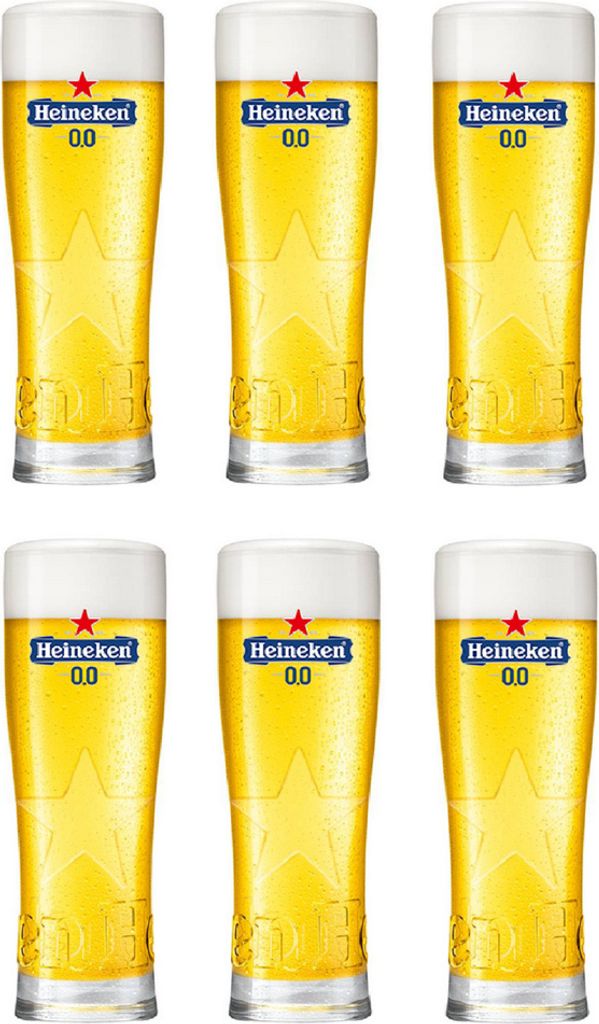 Heineken Pivní sklo 0,0 Hvězda 250 ml - 6 kusů Obrázek produktu 