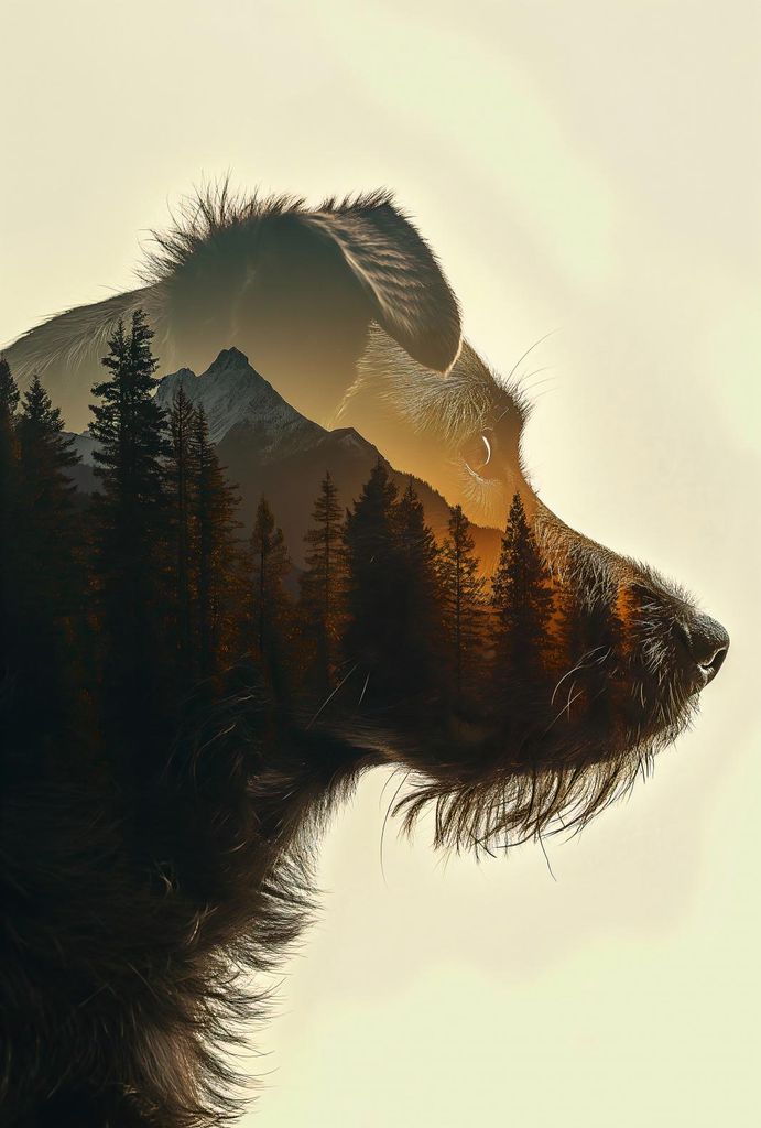 Plakat 61x90,5cm Hundegeist des Waldes