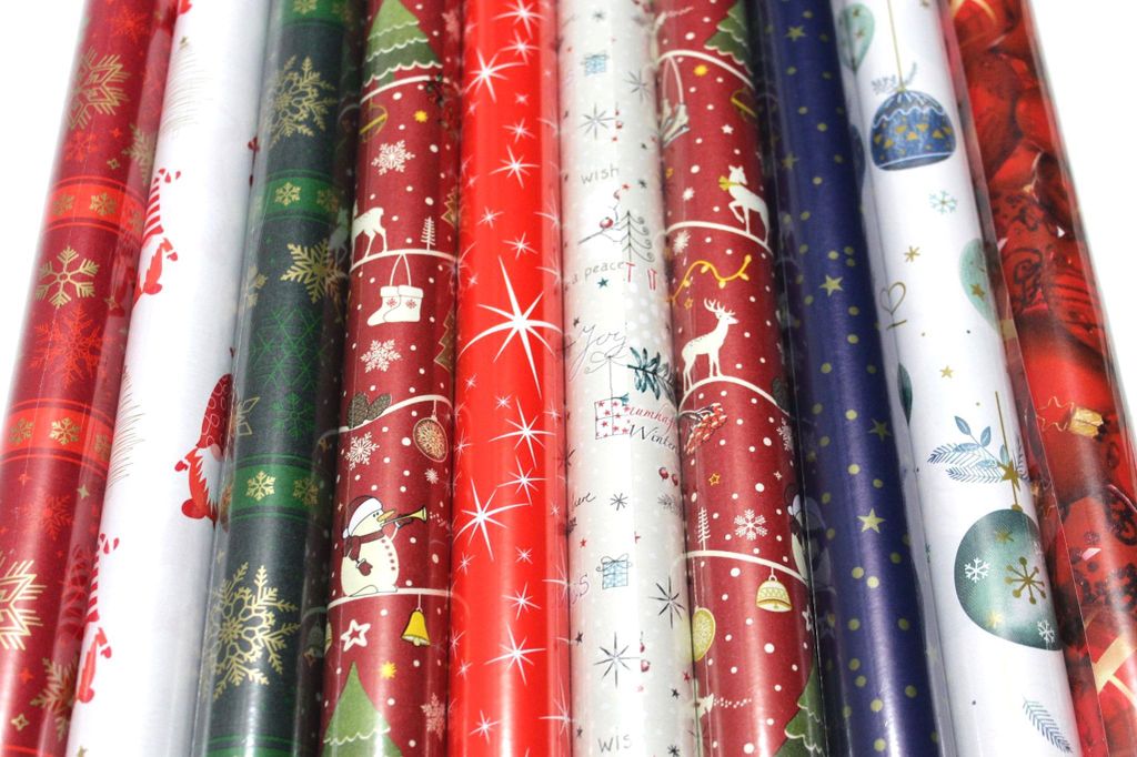 ZÖWIE Geschenkpapier Rolle 2mx70cm 10 Weihnachtsmotive