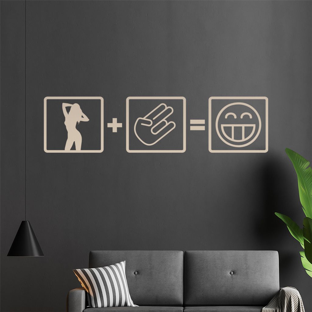 Girl + Shocker Wandtattoo in 6 Größen - Wandaufkleber Wall Sticker - Dekoration, Küche, Wohnzimmer, Schlafzimmer, Badezimmer