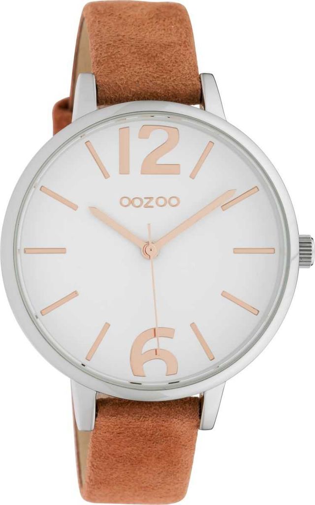 Oozoo Armbanduhr braun Leder Timepieces Damen Analog-Quarzuhr UOC10435
