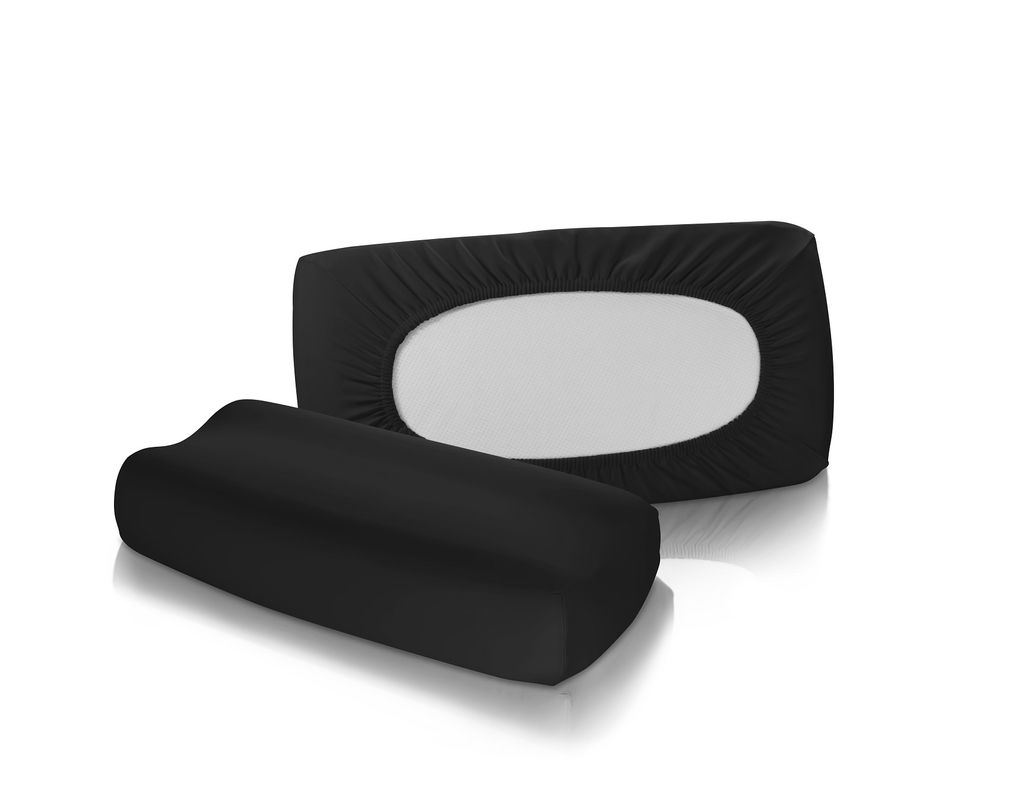 2 Stück Jersey Spannbezug für Nackenstützkissen Kissenbezug Produktbild 