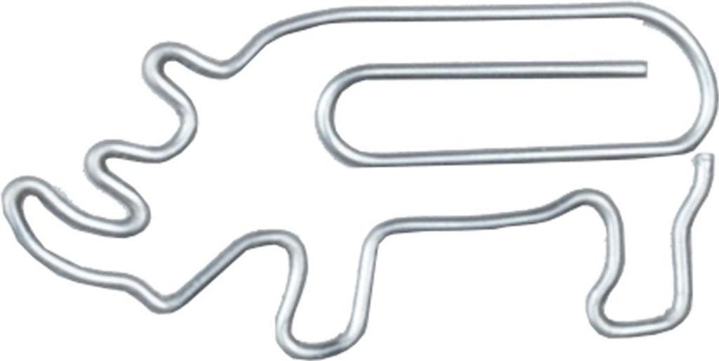 Räder Design Büroklammern mit Nashorn-Motiv, 15er Set für Produktbild 