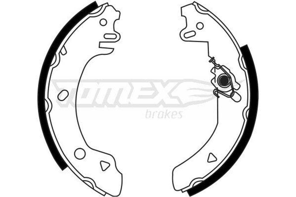 TOMEX brakes Bremsbackensatz Trommelbremse Hinten für FORD Fiesta Mk4 Schrägheck (JAS, JBS) 203mm TX 23-22