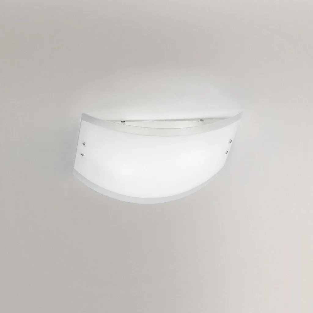 Plafoniera Moderna Lecce Vetro Satinato 32cm | Design E27 2 Luci