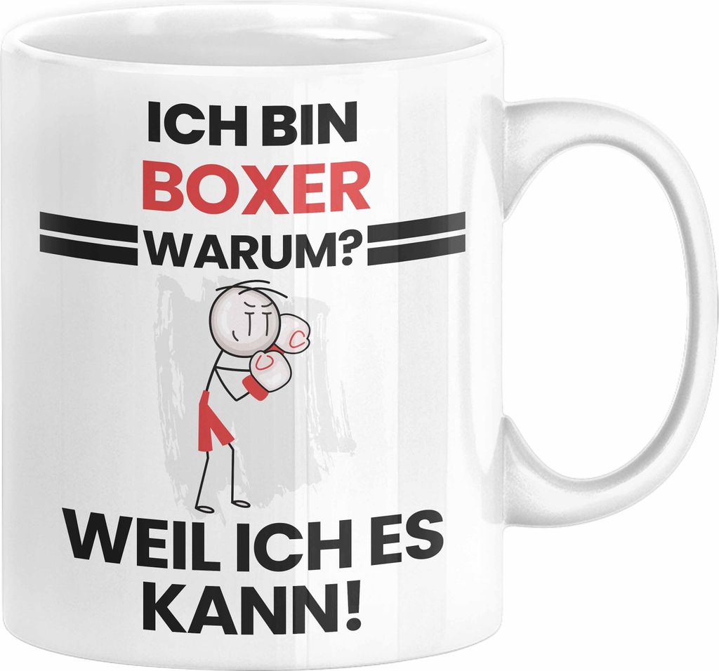 Boxer Geschenk Tasse Lustiger Spruch Ich Bin Boxer Warum Produktbild 