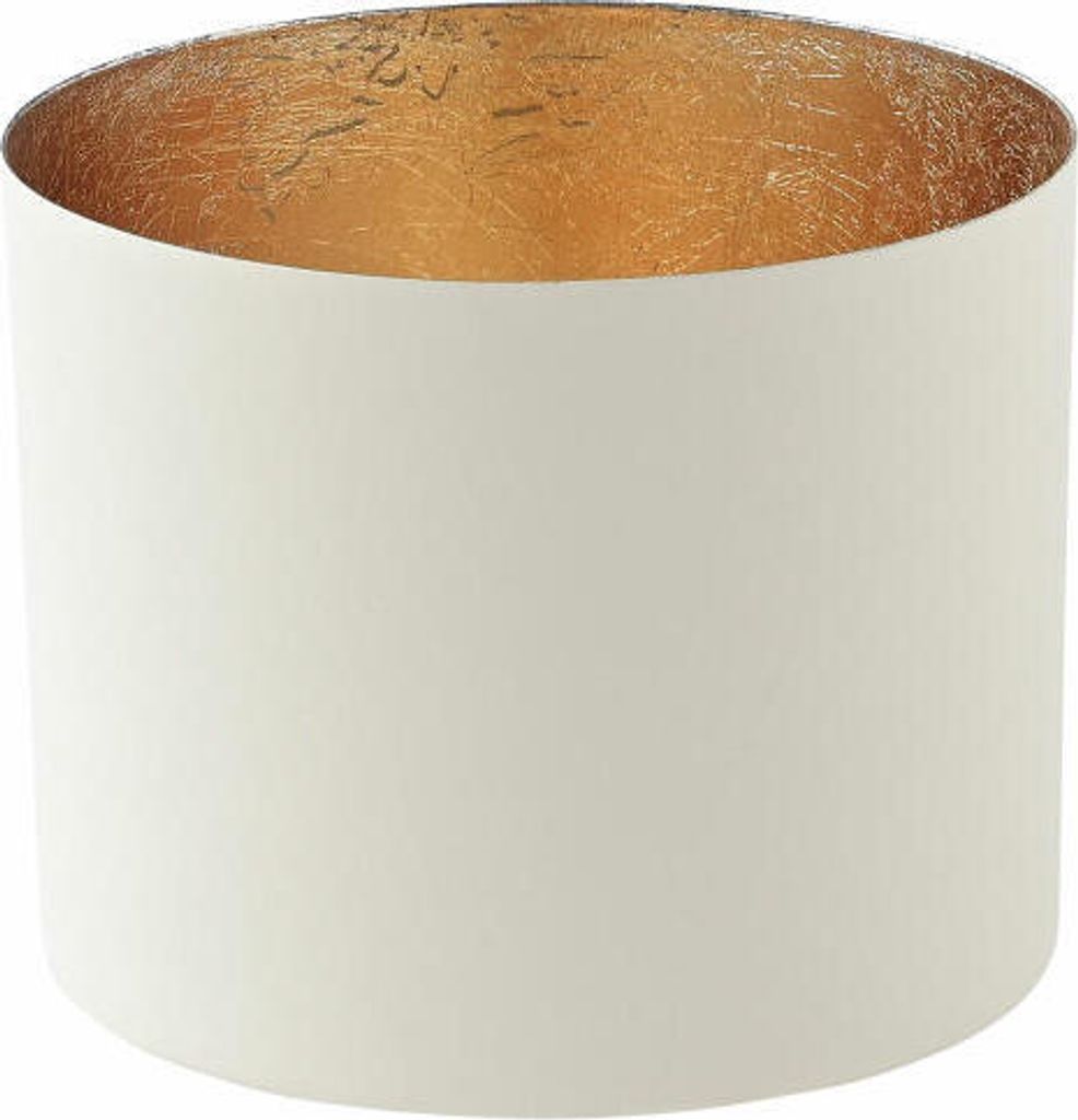 Gift Company Windlicht Chennai L, Teelichthalter, Kerzenhalter, Eisen, Weiß, Gold, 10 cm, 1054605001