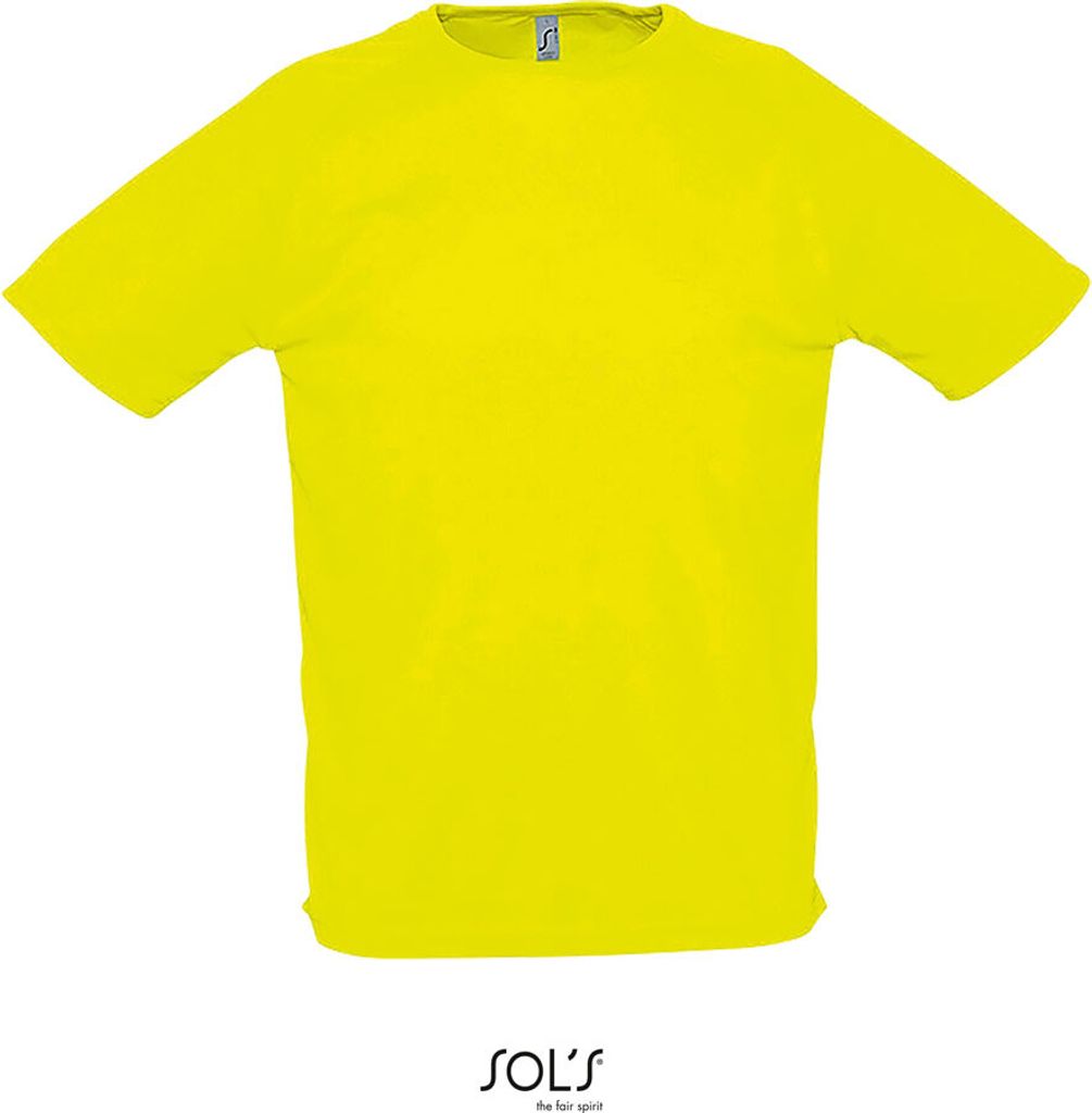 SOLs 11939 | Herren Raglan Sports T-Shirt - Farbe: Neon Yellow - Größe: XXS