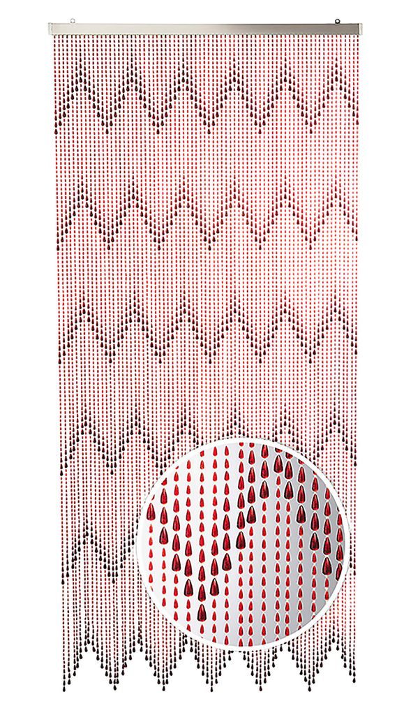Kobolo Türvorhang TERRA Perlenvorhang aus Kunststoff in braun 90x200cm - Deko Vorhang Sichtschutz Fliegengitter Behang Haus Tür Gardine Curtain Home