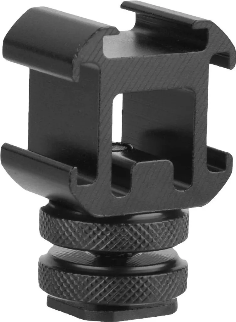 Adattatore Triple Hot Shoe con Mini Ball Head per Monitor LCD e Video