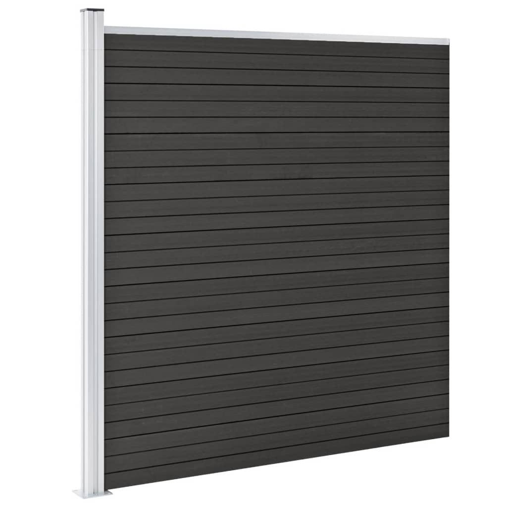 vidaXL Zahradní plot WPC 175x186 cm šedý Obrázek produktu 
