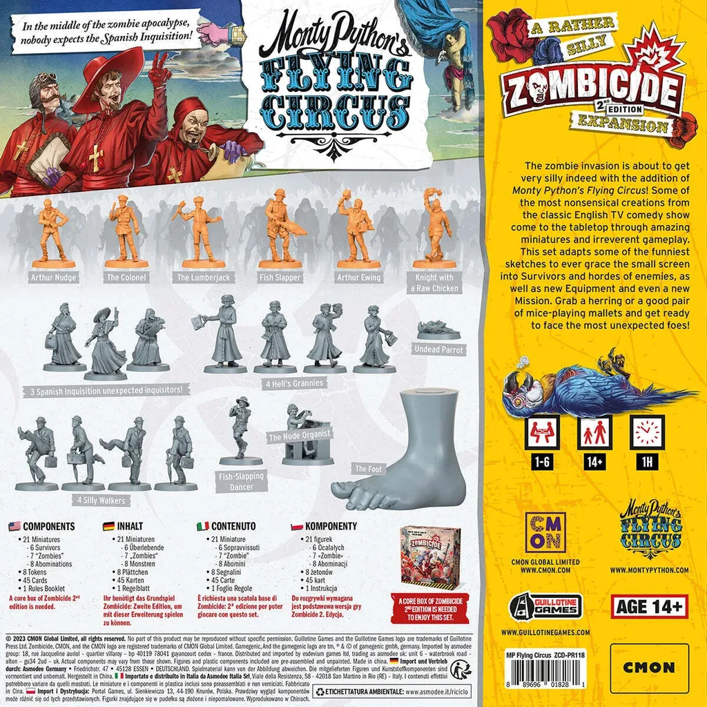 Zombicide 2. Edition Monty Python - Pour des soirées jeux entre amis funs