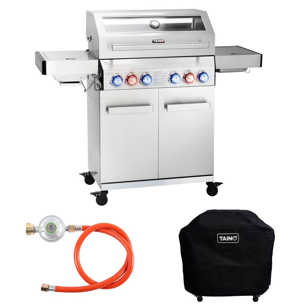 TAINO PLATINUM YAMARA 4+2 Gasgrill Edelstahl 4 Brenner Produktbild 