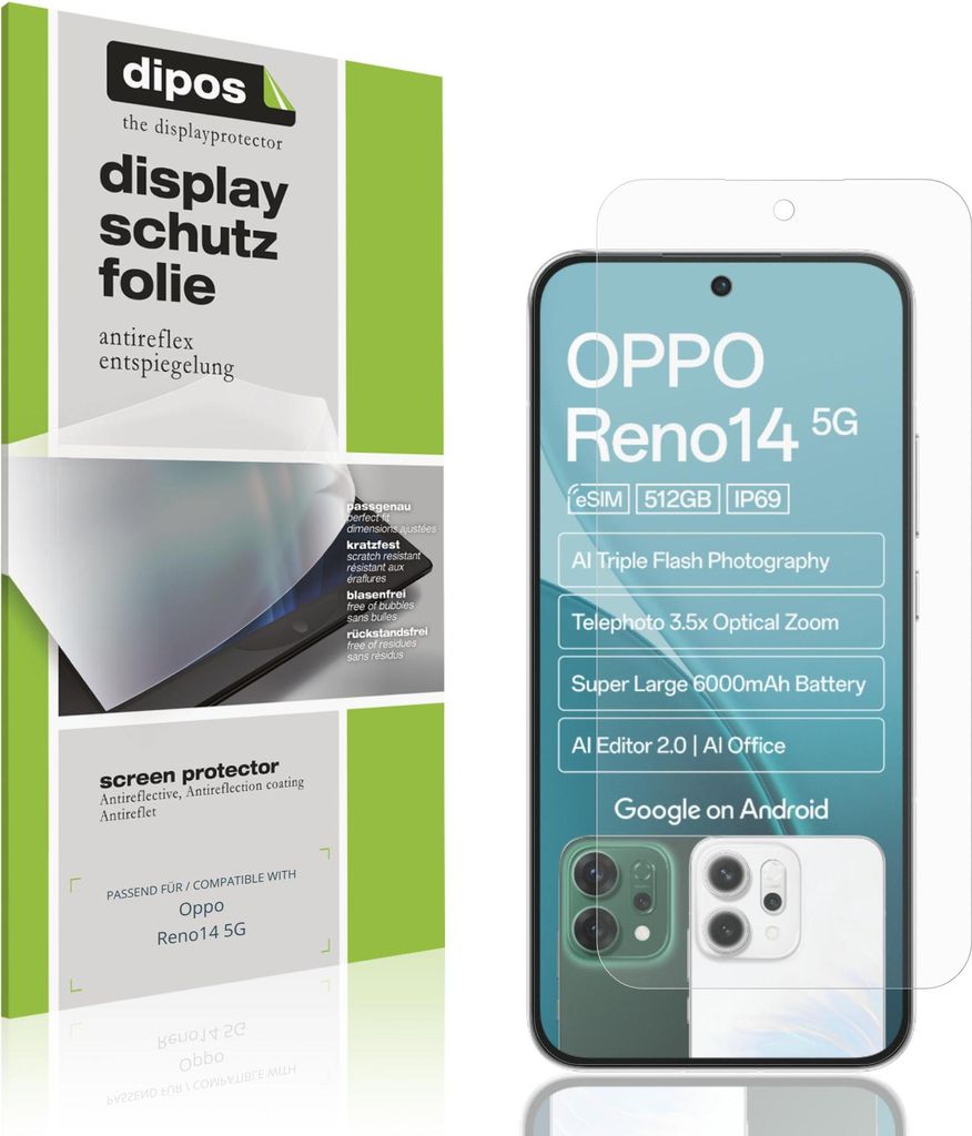 4x Film de protection d'écran pour Oppo Reno14 5G Image du produit 