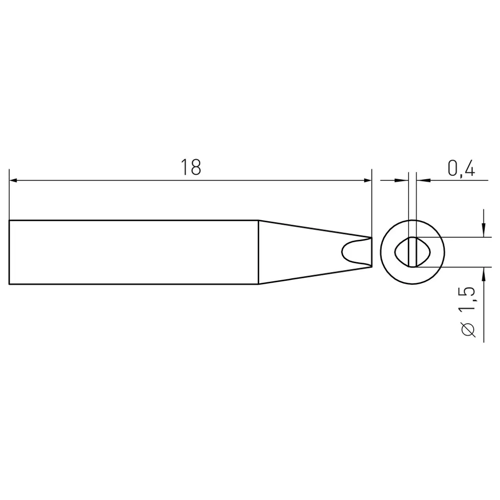 Weller 4PTH8-1 Punta Per Saldare A Scalpello 0,8x0,4 Mm – 425°C – Serie PT Per Stazioni Saldanti Magnastat