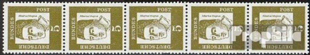 Briefmarken BRD (BR.Deutschland) 1961 Mi 347y a R Fünferstreifen postfrisch Bedeutende Deutsche