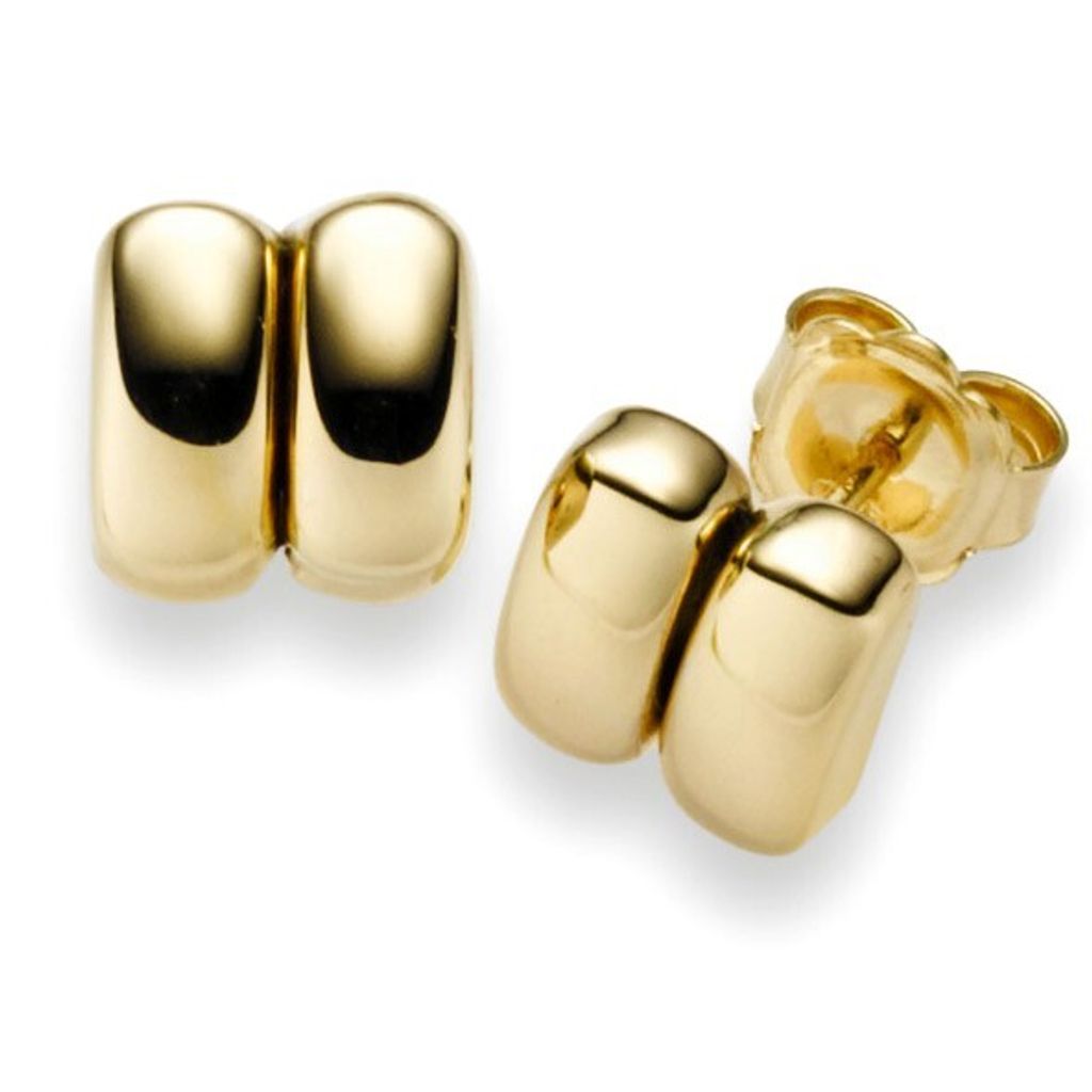 Paar Ohrstecker Ohrringe Ohrschmuck 8,5mm 750 Gold Gelbgold glänzend