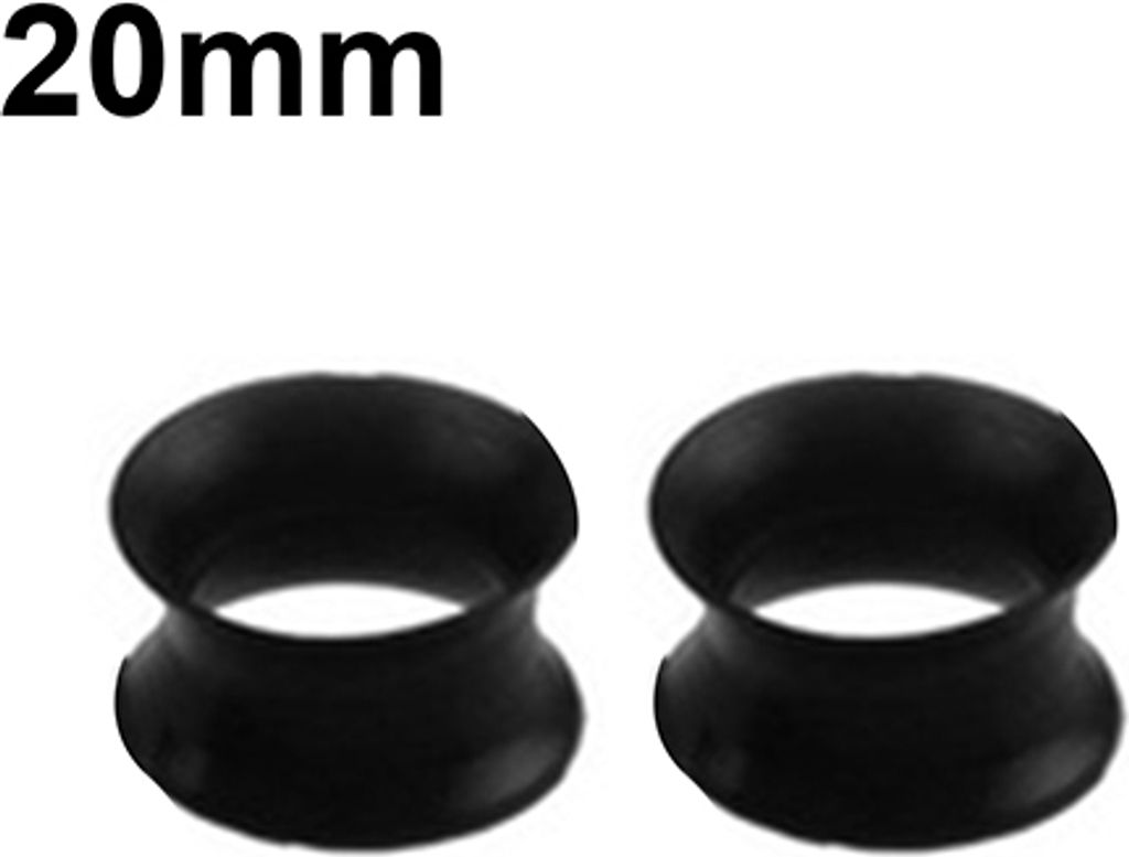1 Paar Silikon-Ohrmessgeräte, Ohrtunnel, Expander, Piercing-Schmuck-20 mm