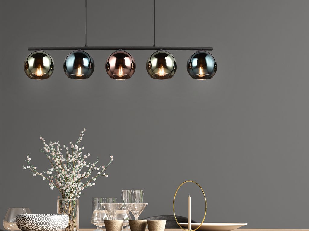 Bunte LED Esstischlampe mehrflammig hängend für über Kücheninsel & Couchtisch