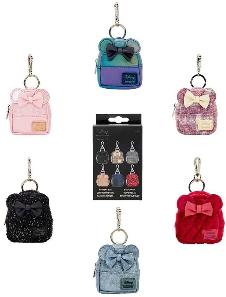 Porte-clés Disney Loungefly Mystery Box - Présentoir de 15 pour Sacs