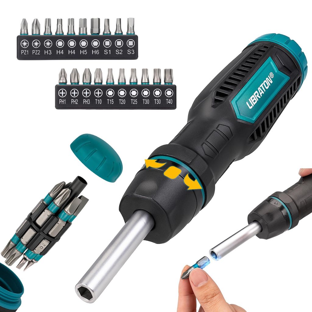 LIBRATON Ratelschroevendraaier set, 33-in-1 Productafbeelding 