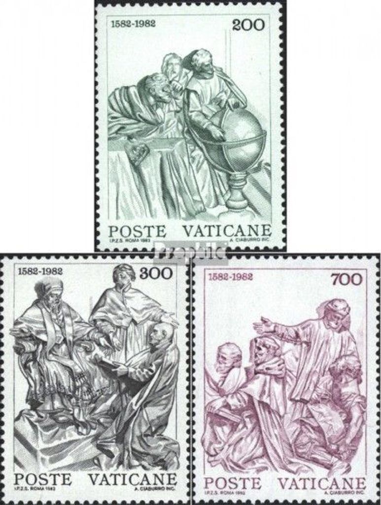 Briefmarken Vatikanstadt 1982 Mi 811-813 (kompl.Ausgabe) gestempelt Gregorianischer Kalender