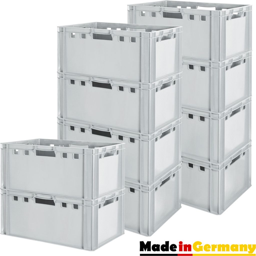 Fleischkiste E3 Fleischkiste Grau Fleischerkiste Fleischkisten Kiste Fleischkiste Eurobox Lebensmittelecht 60 x 40 Metzgerkiste Auswahl Kingpower, ...