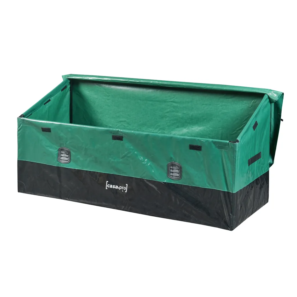 Bac de rangement extérieur 560 L Alanno en métal pour terrasse