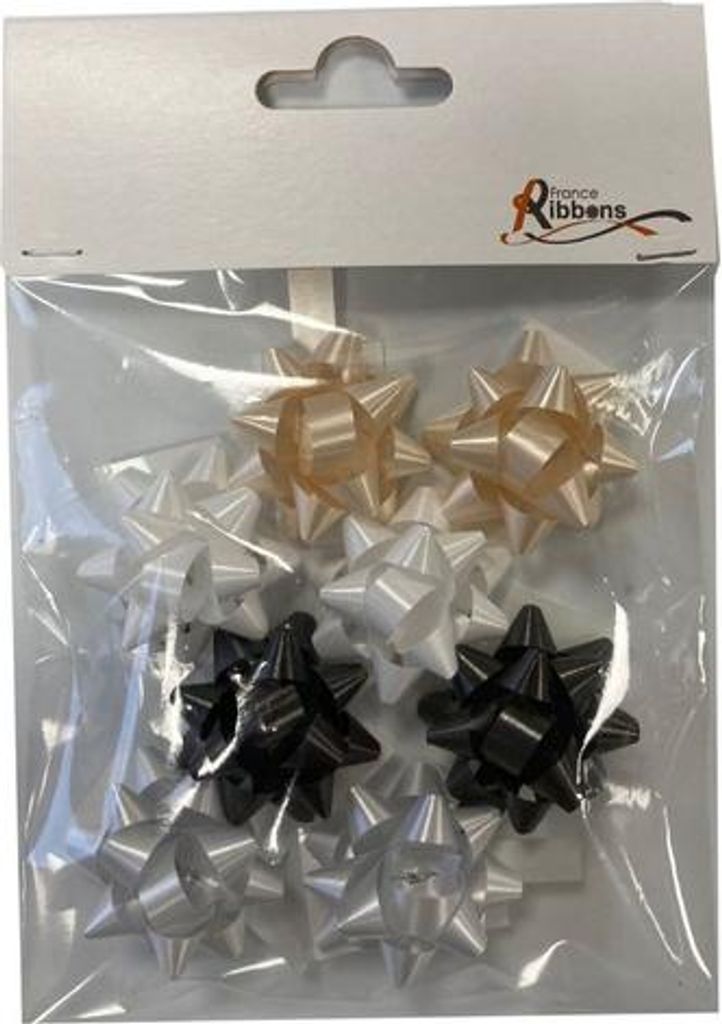 8 Geschenkschleifen - glänzend - Ø ca. 3,5 cm