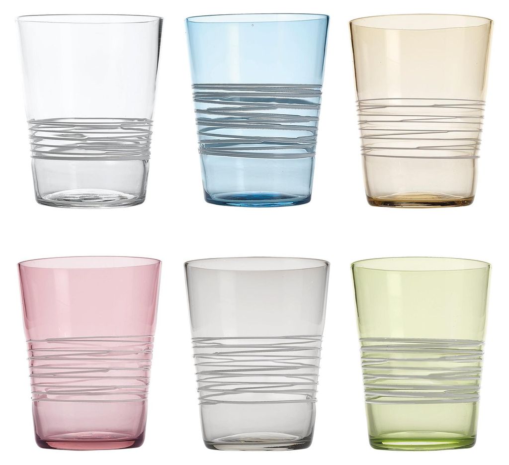 Filante Set 6 Bicchieri Tumbler in Vetro Colorato Effetto Immagine del prodotto 