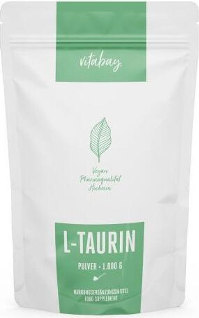 Taurin Pur 6000 mg vegan Pulver 1000 g Produktbild 