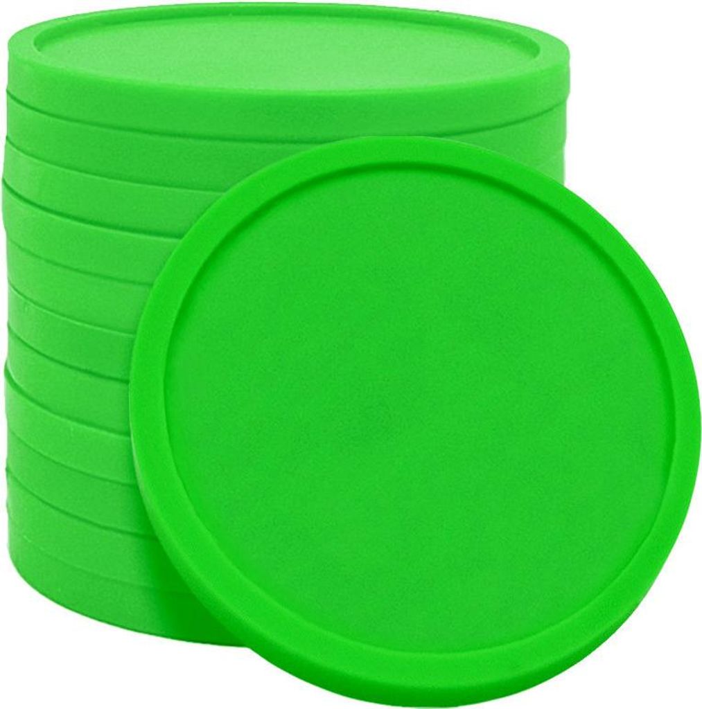 XXL Pack CombiCraft Kunststoff Wertmarken oder Pfandmarken - Neongrün - 3000 Stück