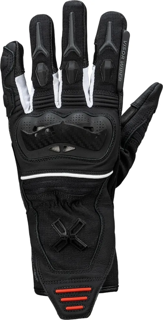 Gants iXS Rapid-STX 1.0 imperméables en cuir et textile avec coque TPR